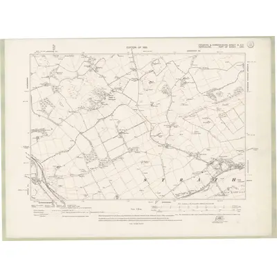 1912 Map of Fife and Kinross Sheet XI.SE, 1921 Print
