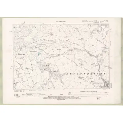 1894 Map of Fife and Kinross Sheet XII.NW, 1896 Print