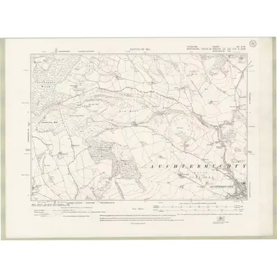 1913 Map of Fife and Kinross Sheet XII.NW, 1921 Print