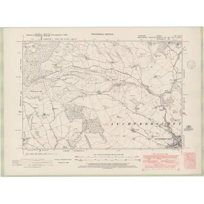 1938 Map of Fife and Kinross Sheet XII.NW, 1948 Print