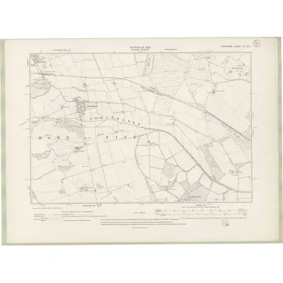 1913 Map of Fife and Kinross Sheet XII.SE, 1920 Print