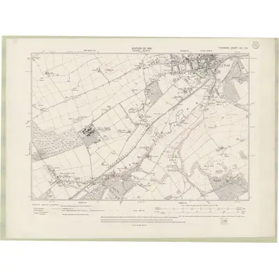 1912 Map of Fife and Kinross Sheet XIII.NE, 1919 Print