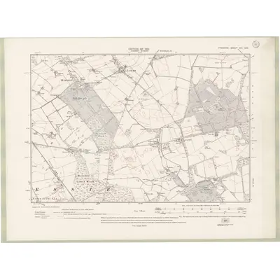 1913 Map of Fife and Kinross Sheet XIII.NW, 1921 Print