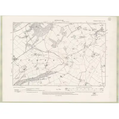 1912 Map of Fife and Kinross Sheet XIII.SE, 1920 Print