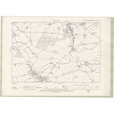 1893 Map of Fife and Kinross Sheet XIV.NW, 1896 Print