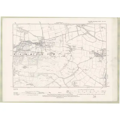1894 Map of Fife and Kinross Sheet XIX.NE, 1896 Print