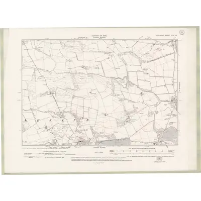 1913 Map of Fife and Kinross Sheet XIX.SE, 1920 Print