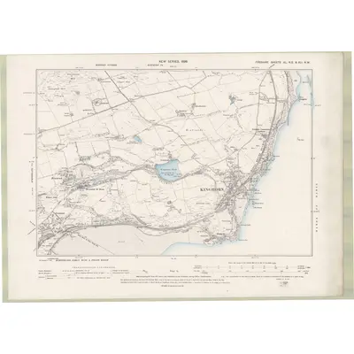 1894 Map of Fife and Kinross Sheet XL.NE & XLI.NW, 1896 Print