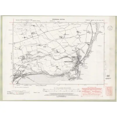 1938 Map of Fife and Kinross Sheet XL.NE & XLI.NW, 1947 Print