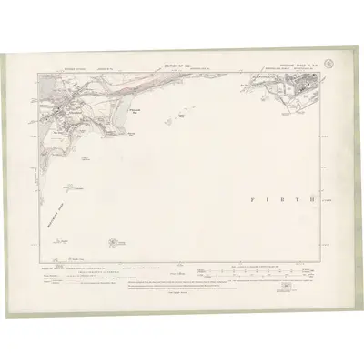1914 Map of Fife and Kinross Sheet XL.SW, 1921 Print