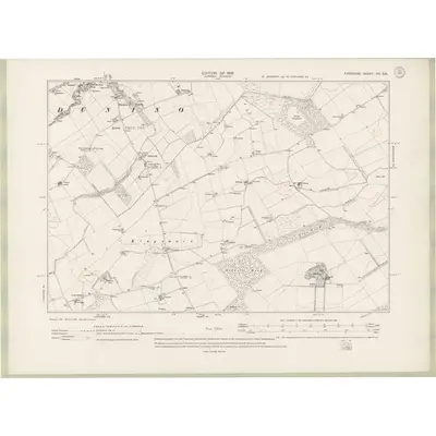 1912 Map of Fife and Kinross Sheet XV.SE, 1919 Print