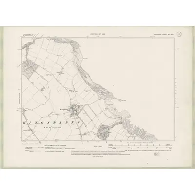 1912 Map of Fife and Kinross Sheet XVI.NW, 1919 Print