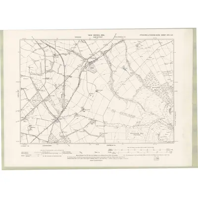 1894 Map of Fife and Kinross Sheet XVIII.NE, 1896 Print