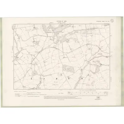 1912 Map of Fife and Kinross Sheet XXI.NW, 1920 Print