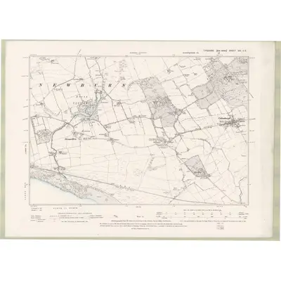 1893 Map of Fife and Kinross Sheet XXI.SE, 1896 Print