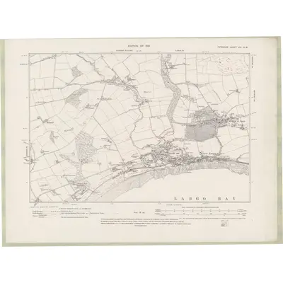 1912 Map of Fife and Kinross Sheet XXI.SW, 1919 Print
