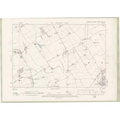 1893 Map of Fife and Kinross Sheet XXII.NE, 1896 Print