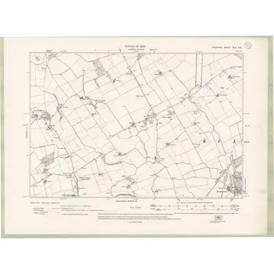 1912 Map of Fife and Kinross Sheet XXII.NE, 1920 Print