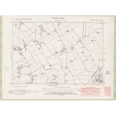 1938 Map of Fife and Kinross Sheet XXII.NE, 1947 Print