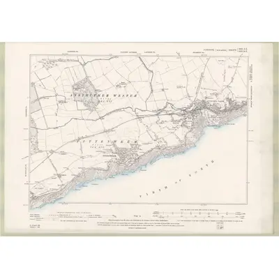 1893 Map of Fife and Kinross Sheet XXII.SE & XXX.NE, 1896 Print