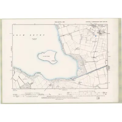 1894 Map of Fife and Kinross Sheet XXVI.NE, 1896 Print