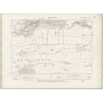 1913 Map of Fife and Kinross Sheet XXVII.NE, 1920 Print