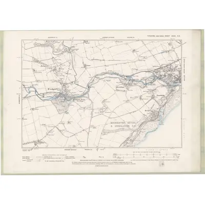 1893 Map of Fife and Kinross Sheet XXVIII.NE, 1896 Print