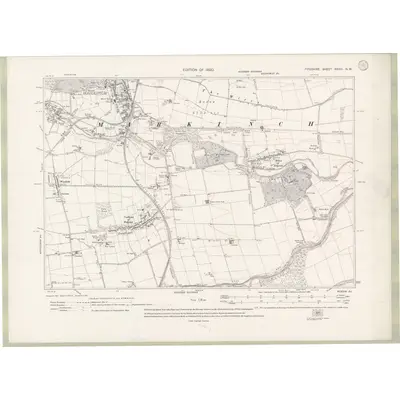 1913 Map of Fife and Kinross Sheet XXVIII.NW, 1920 Print