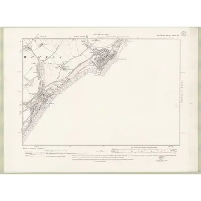 1913 Map of Fife and Kinross Sheet XXVIII.SE, 1920 Print