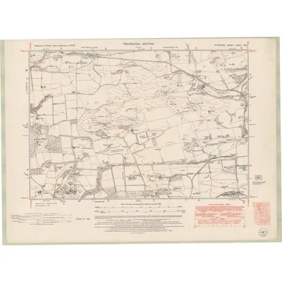 1946 Map of Fife and Kinross Sheet XXXIII.SE, 1952 Print