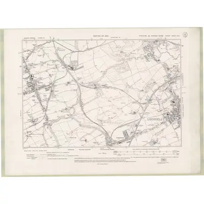 1913 Map of Fife and Kinross Sheet XXXIV.NE, 1920 Print