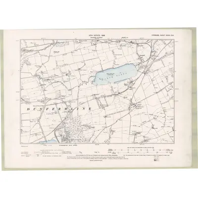 1895 Map of Fife and Kinross Sheet XXXIV.SW, 1896 Print