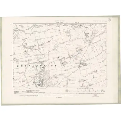 1913 Map of Fife and Kinross Sheet XXXIV.SW, 1920 Print