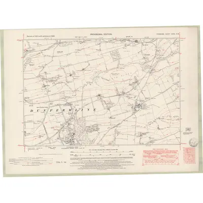 1946 Map of Fife and Kinross Sheet XXXIV.SW, 1951 Print