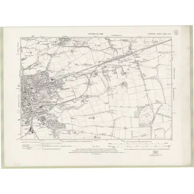 1925 Map of Fife and Kinross Sheet XXXIX.NW, 1928 Print