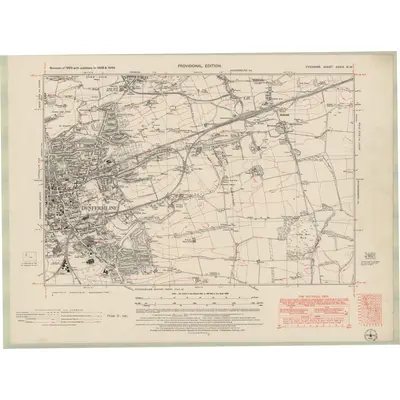 1946 Map of Fife and Kinross Sheet XXXIX.NW, 1951 Print