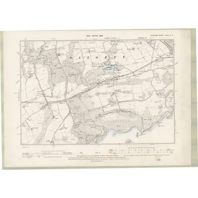 1894 Map of Fife and Kinross Sheet XXXIX.SE, 1896 Print