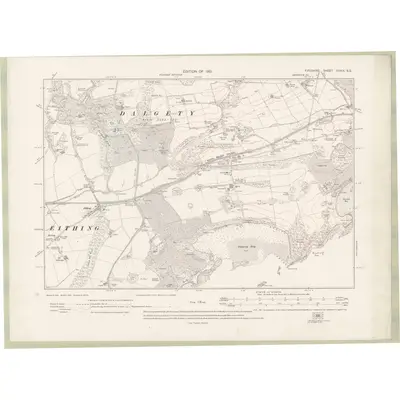 1913 Map of Fife and Kinross Sheet XXXIX.SE, 1921 Print