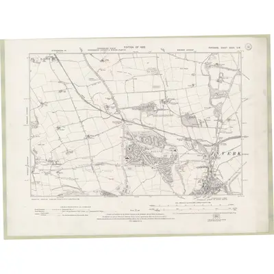 1925 Map of Fife and Kinross Sheet XXXIX.SW, 1928 Print
