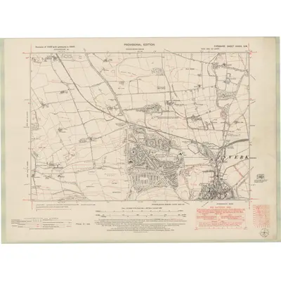 1948 Map of Fife and Kinross Sheet XXXIX.SW, 1951 Print
