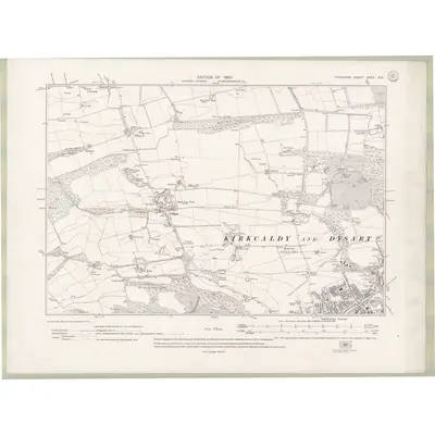 1913 Map of Fife and Kinross Sheet XXXV.NE, 1920 Print
