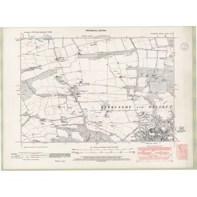 1938 Map of Fife and Kinross Sheet XXXV.NE, 1947 Print