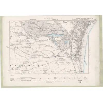 1894 Map of Fife and Kinross Sheet XXXV.SE & XXXVI.SW, 1897 Print