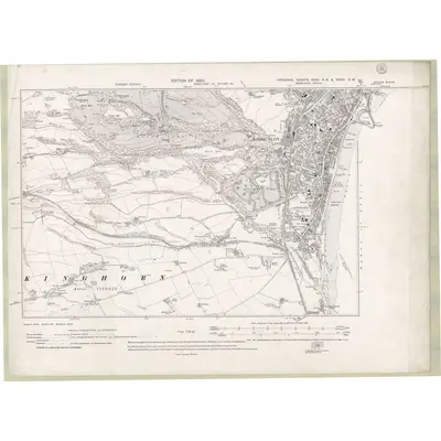 1913 Map of Fife and Kinross Sheet XXXV.SE & XXXVI.SW, 1920 Print