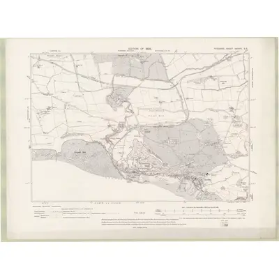 1913 Map of Fife and Kinross Sheet XXXVIII.SE, 1920 Print