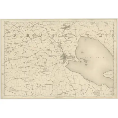 1854 Map of Fife, Sheet 22, 1857 Print