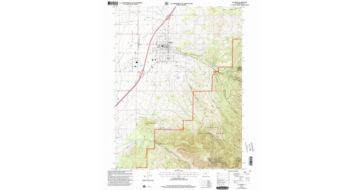 2001 Map of Fillmore, UT — High-Res | Pastmaps