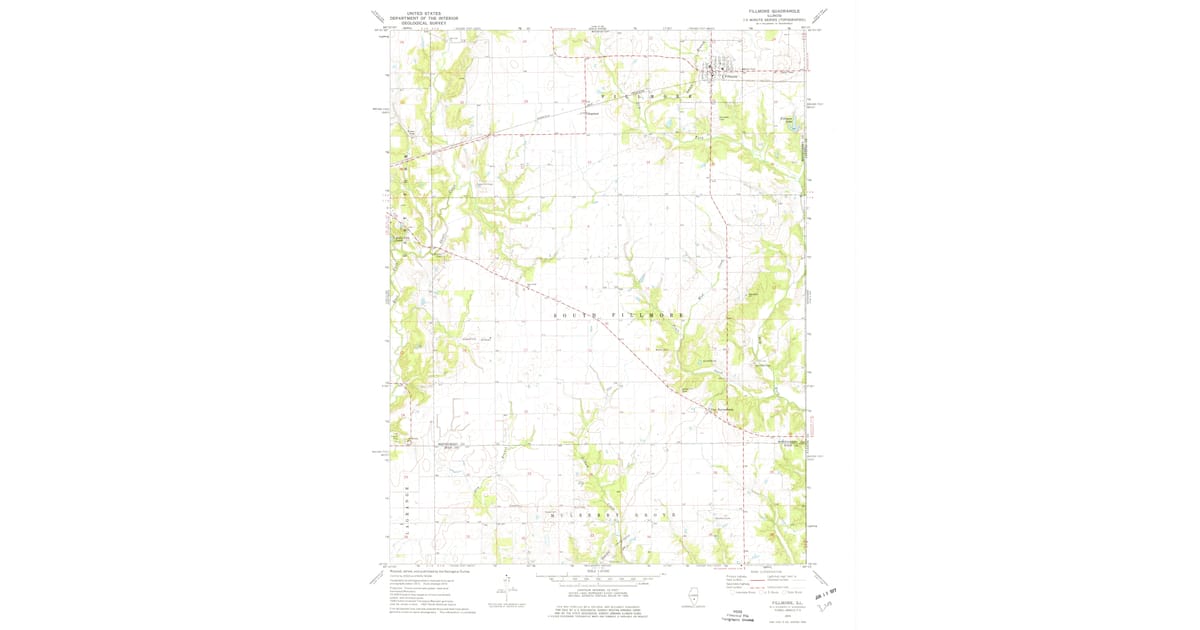 1974 Map of Fillmore, IL — High-Res | Pastmaps
