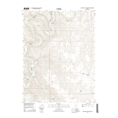2014 Map of Firewater Canyon North, 2014 Print