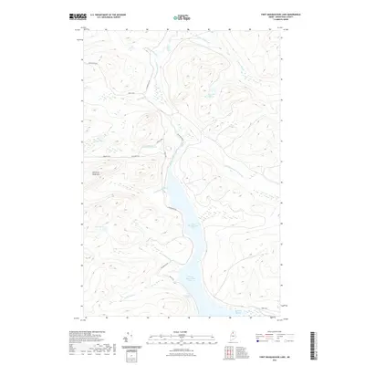 2021 Map of First Musquacook Lake, 2021 Print